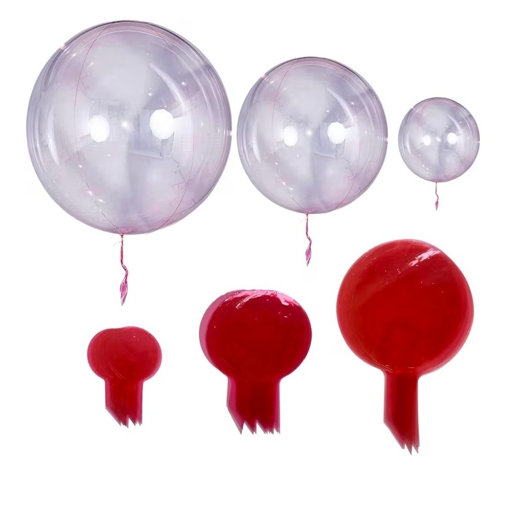 50pcs Clear Bobo Balloons Assorted Sizes 10 18 24 Inch Crystal Pink Transparent